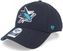 San Jose Sharks NHL Ballpark MVP Black Adjustable - 47 Brand