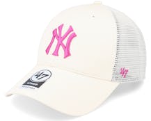 New York Yankees MLB Branson MVP Natural/Pink Trucker - 47 Brand