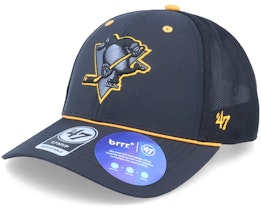 Pittsburgh Penguins NHL Brrr Mesh Pop Mvp Black Trucker - 47 Brand