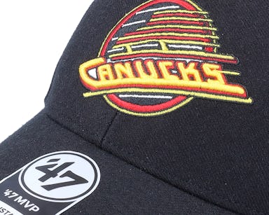47Brand Vancouver Canucks Vintage Black Sure Shot MVP Snapback Hat, 47  BRAND HATS, CAPS