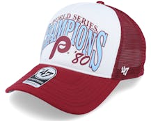 Philadelphia Phillies MLB Champ Offside Dt Cardinal/White Trucker - 47 Brand