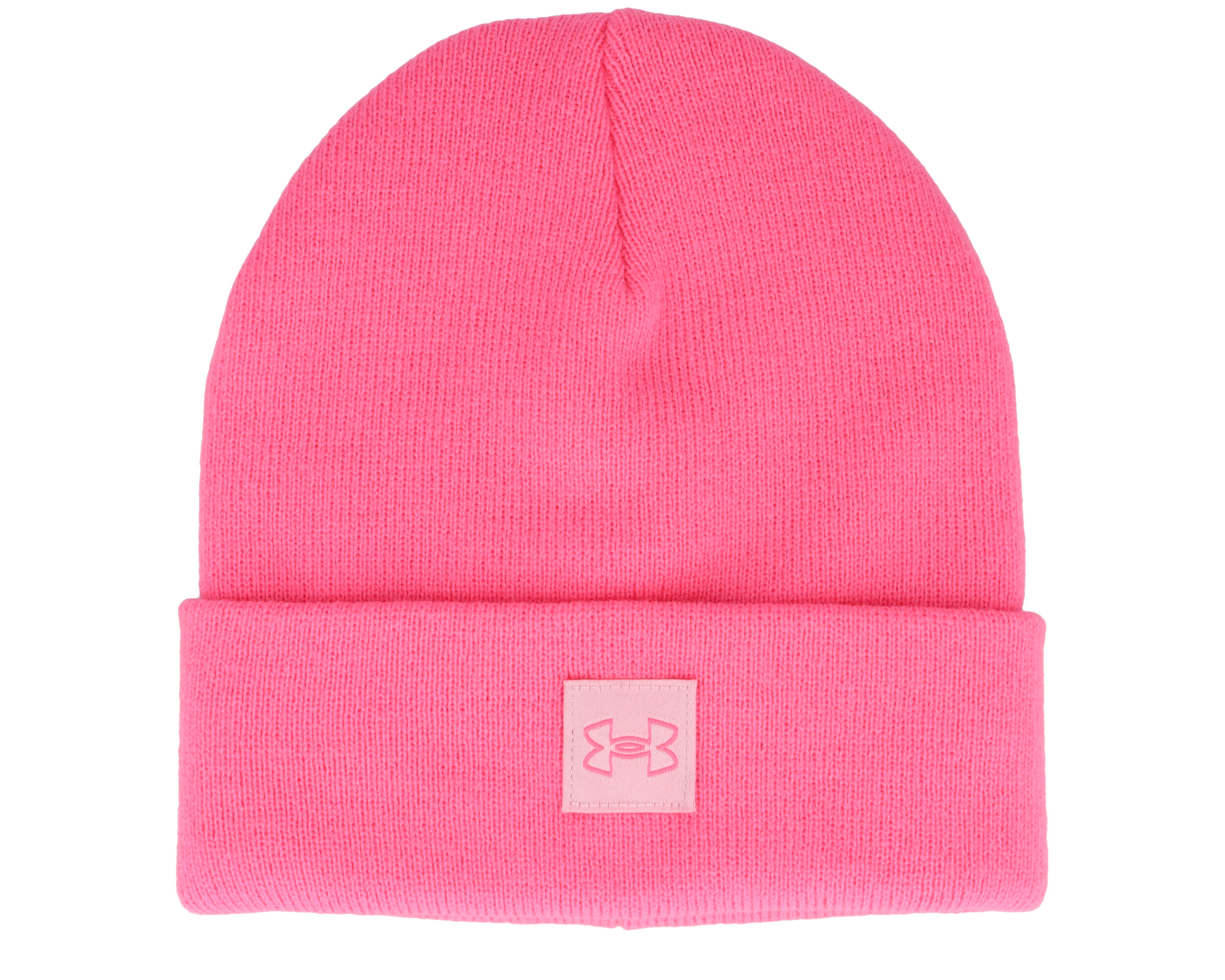Pink under armour beanie discount