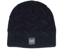 Halftime Cable Knit Black/Jet Gray/Halo Gray Beanie - Under Armour