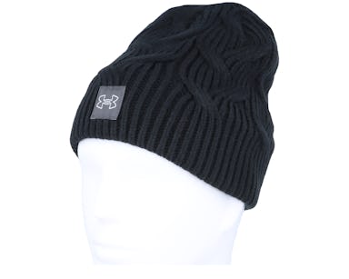 Halftime Cable Knit Black/Jet Gray/Halo Gray Beanie - Under Armour