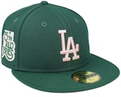 Los Angeles Dodgers 59FIFTY Dark Green & Pink Undervisor