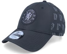 Chelsea All Over Print 9FORTY Black Adjustable - New Era