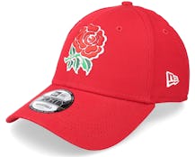 England Rugby Rose Cotton 9FORTY Scarlet Adjustable - New Era