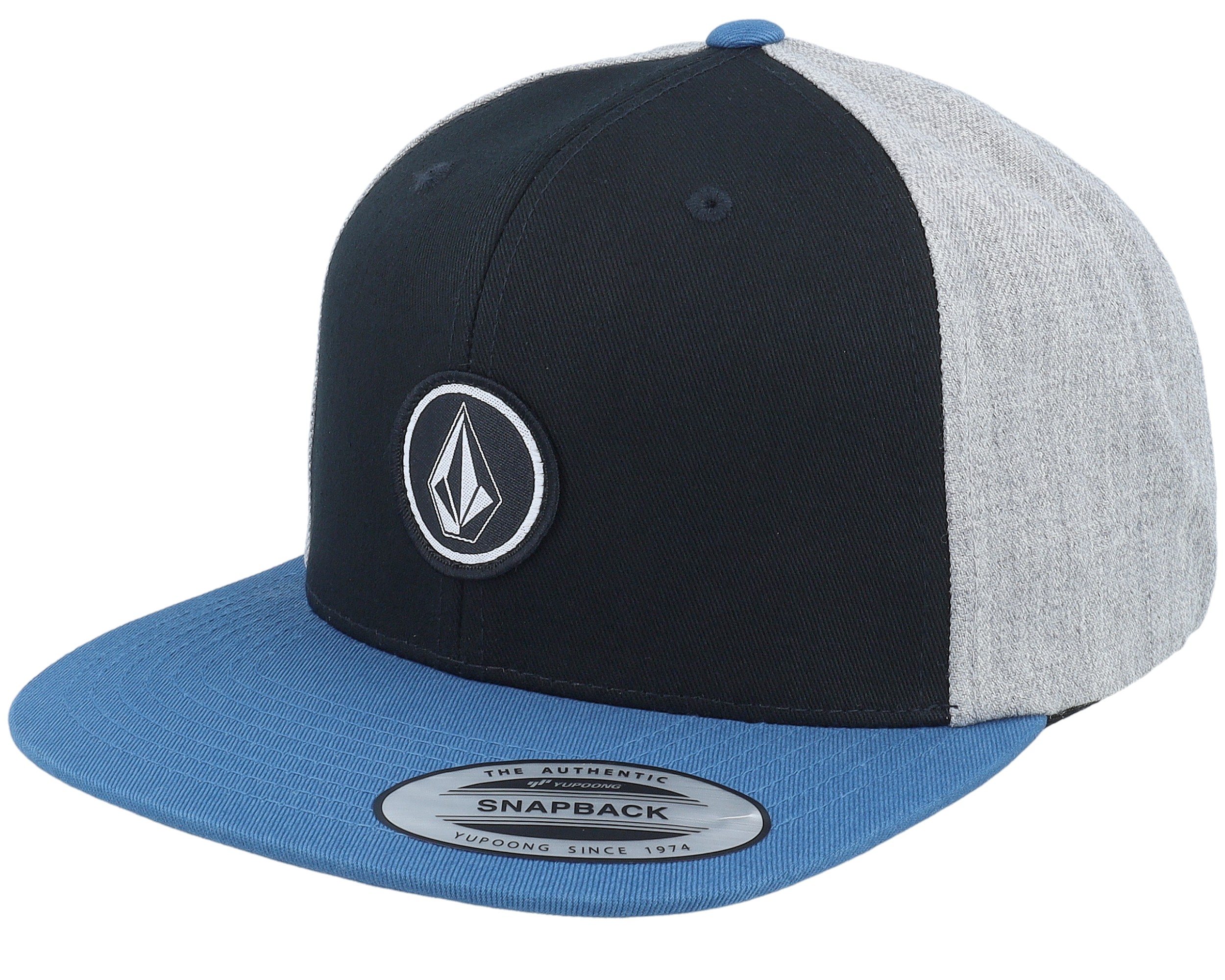 Quarter Twill Black/Heather/Darkblue Snapback