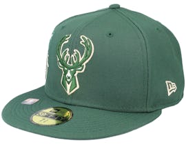 Milwaukee Bucks NBA 21 Back Half 59FIFTY Green Fitted - New Era