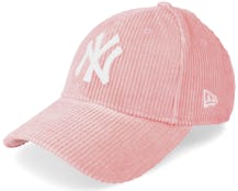 New York Yankees Womens Fashion Cord 9FORTY Pink Adjustable - New Era