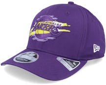 Los Angeles Lakers Tear Logo 9FIFTY Purple Adjustable - New Era