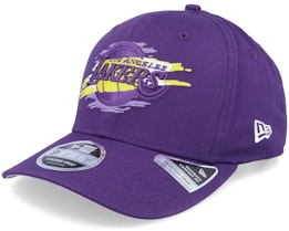 Los Angeles Lakers Tear Logo 9FIFTY Purple Adjustable - New Era