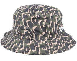 Patterned Tapered Olive Camo Bucket - New Era