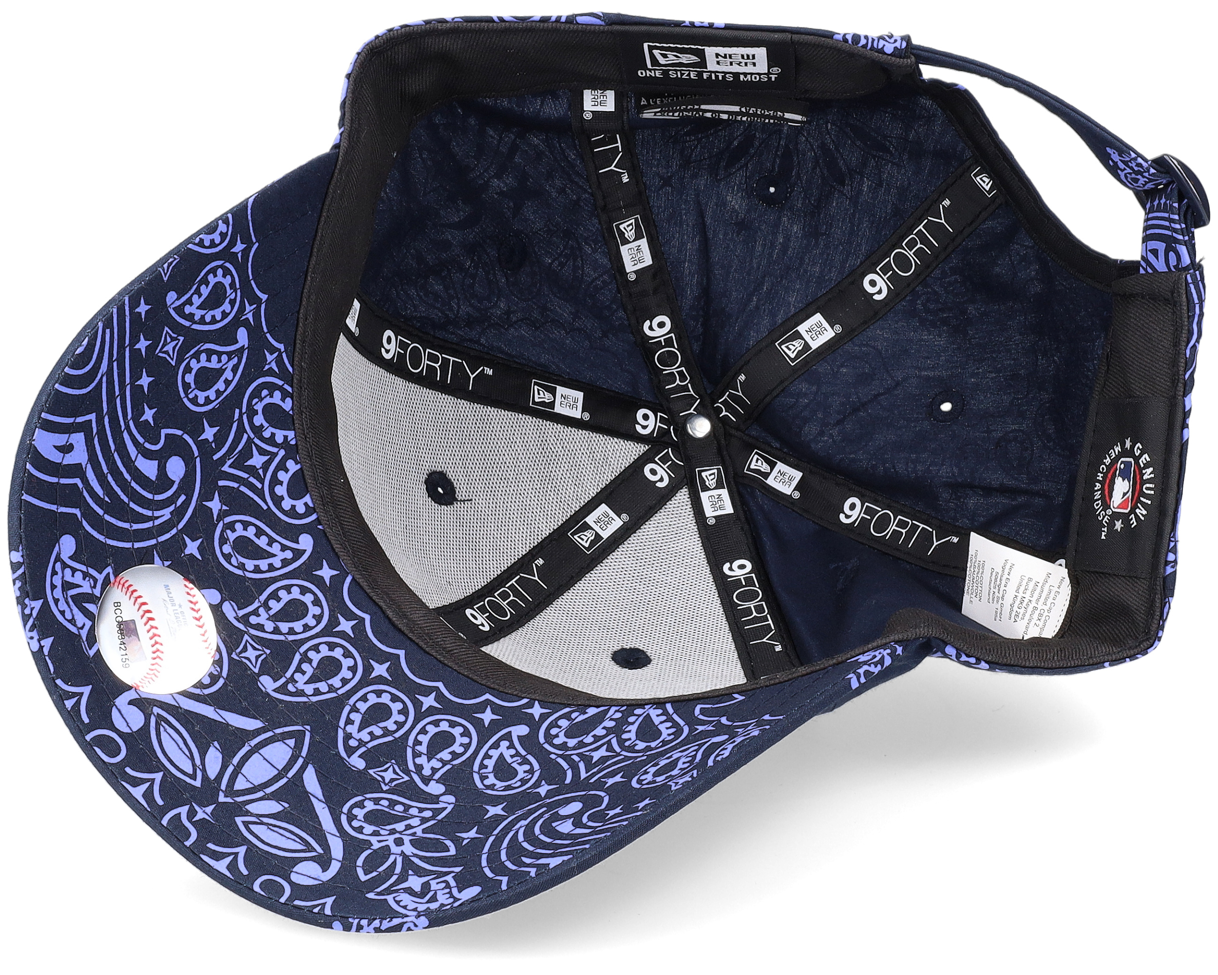 New York Yankees Paisley Print 9FORTY Navy Adjustable