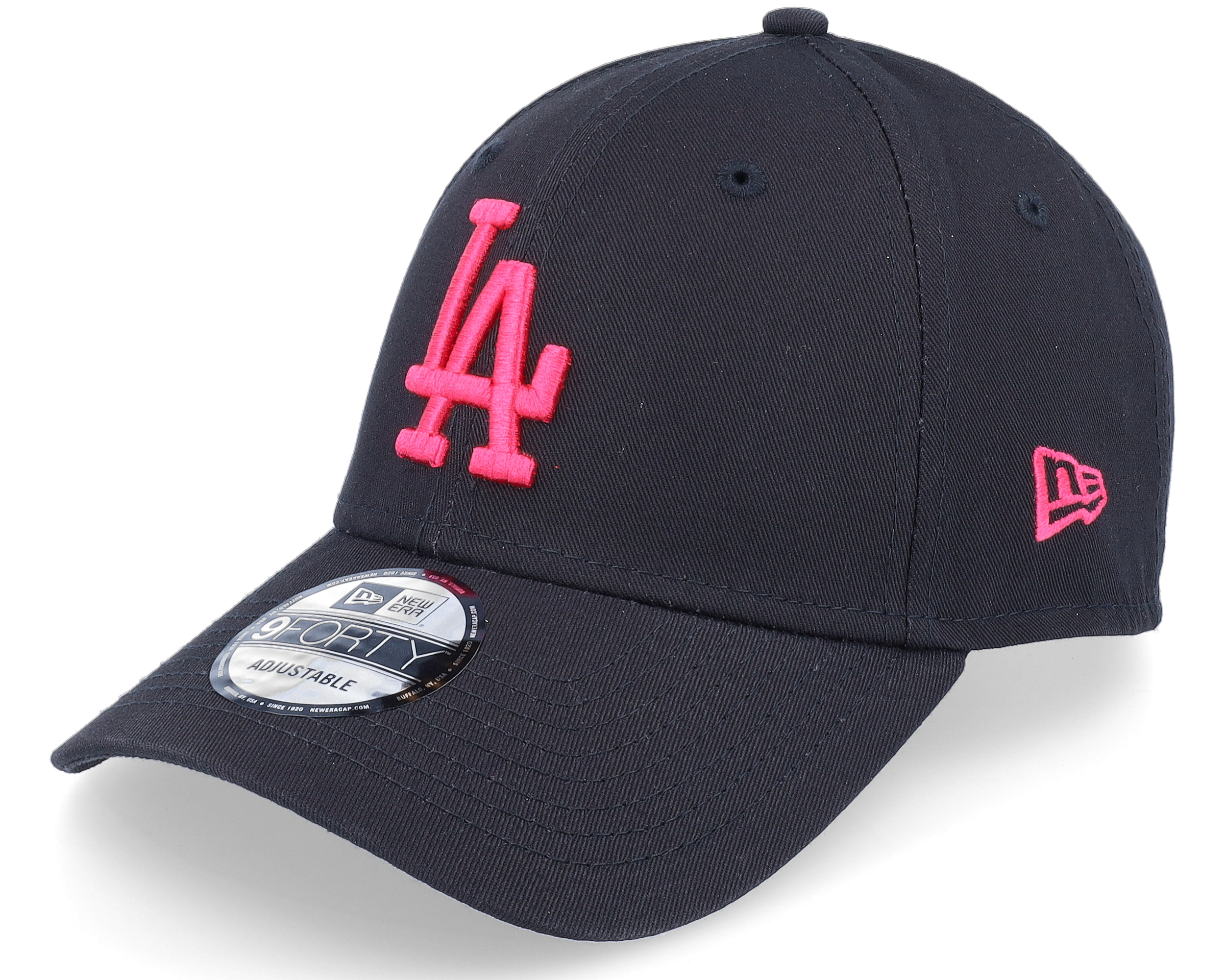 Los Angeles Dodgers League Essential 9FORTY Black/Pink Adjustable New