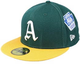 Oakland Athletics Cooperstown Patch 59FIFTY Green/Yellow Fitted - New Era