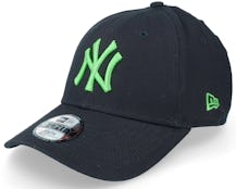 Kids New York Yankees League Essential 9FORTY Black/Green Adjustable - New Era