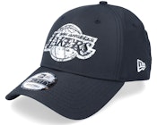 Los Angeles Lakers Black White 9FORTY Black Adjustable