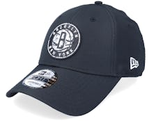 Brooklyn Nets Black White 9FORTY Black Adjustable - New Era