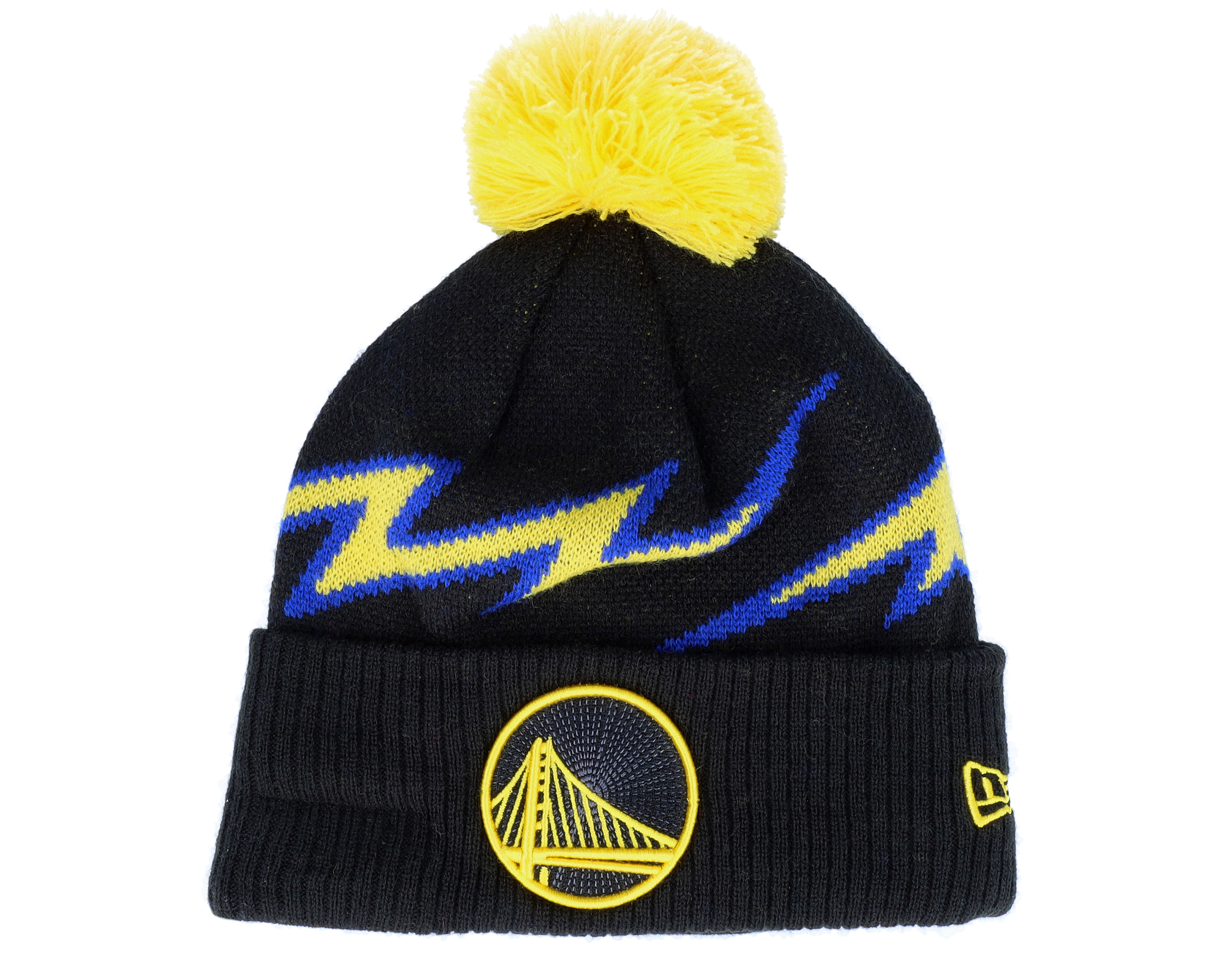 Men's New Era Navy Golden State Warriors 2020/21 City Edition Oakland  Forever Pom Cuffed Knit
