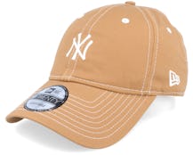 Hatstore Exclusive x New York Yankees Ochre Brown Dad Cap 9TWENTY - New Era