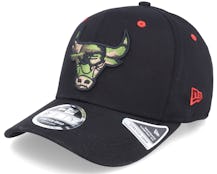 Hatstore Exclusive x Chicago Bulls Camo Infill 9FIFTY Black Adjustable - New Era