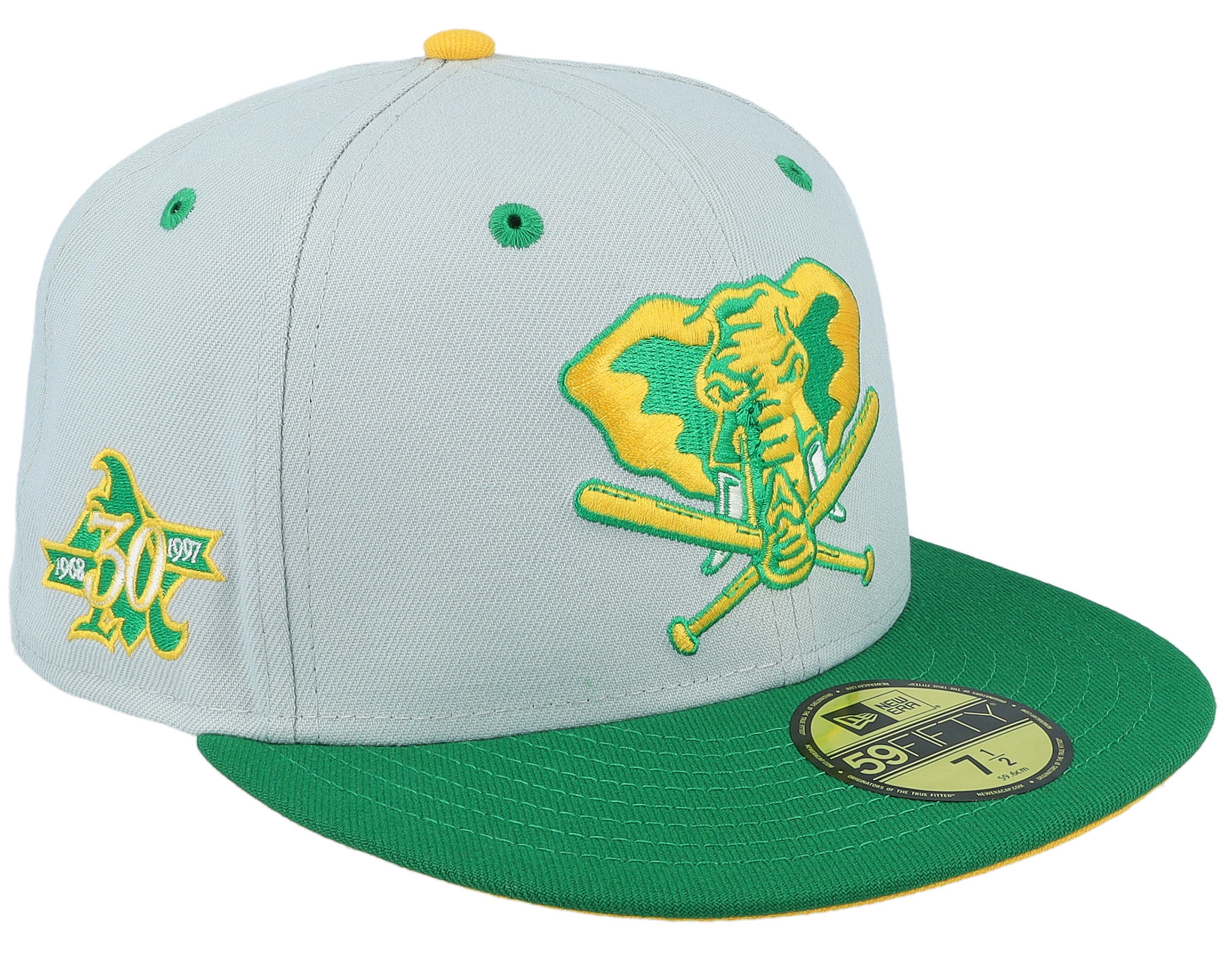 New Era Oakland deals Athletics 5950 30th Aniv Yellow Hat size 7 3/8