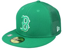 Boston Red Sox MLB St Pats 59FIFTY Green Mesh Fitted - New Era