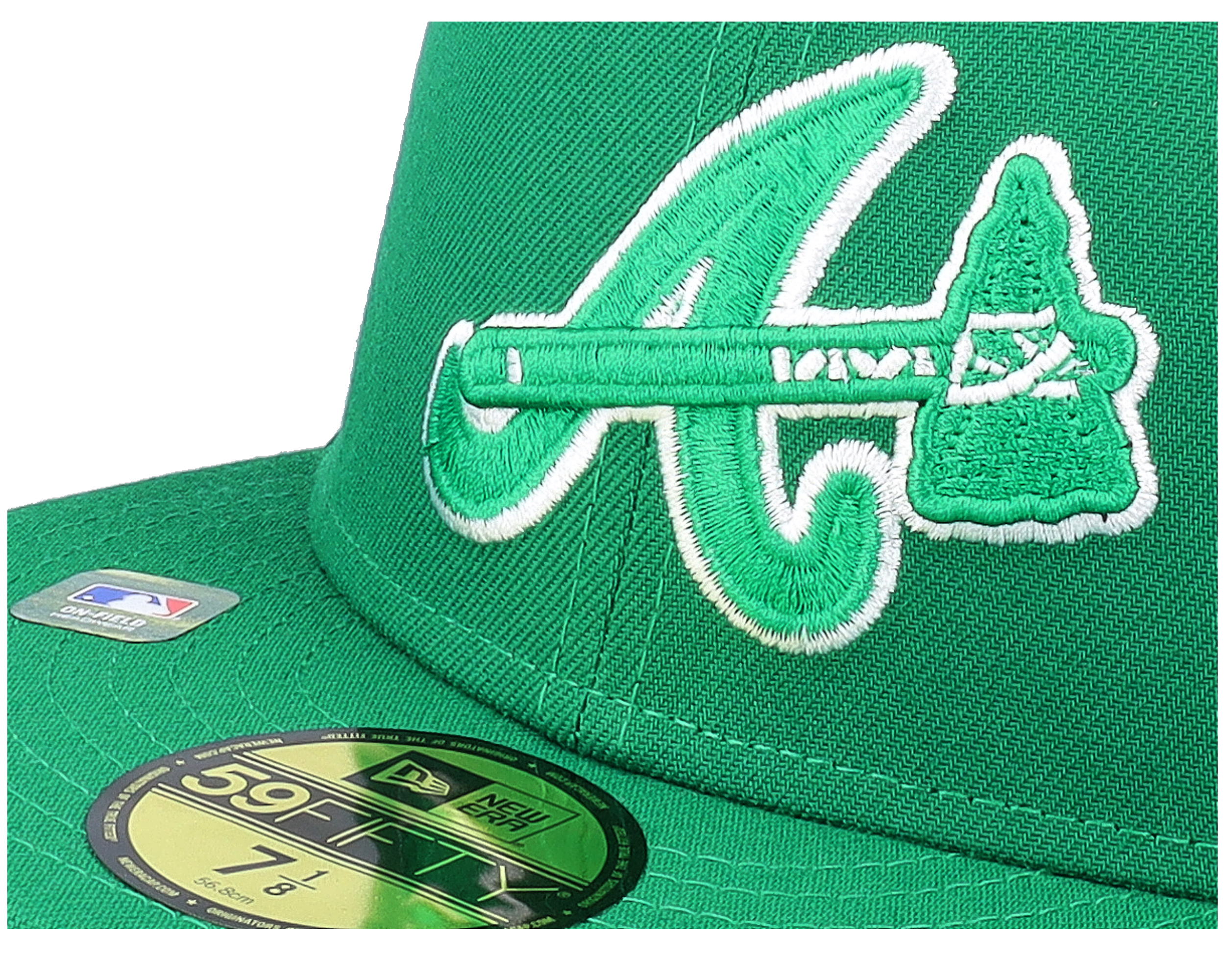 【US限定】NEW ERA 59FIFTY Atlanta Braves St Pats Green Mesh Atlanta Braves MLB St Pats 59FIFTY Green Mesh Fitted - New