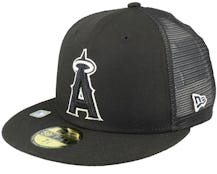 Los Angeles Angels 59FIFTY Cw MLB Batting Practise Black Mesh Fitted - New Era