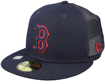 Boston Red Sox MLB22 Batting Practise 59FIFTY Navy Mesh Fitted - New Era
