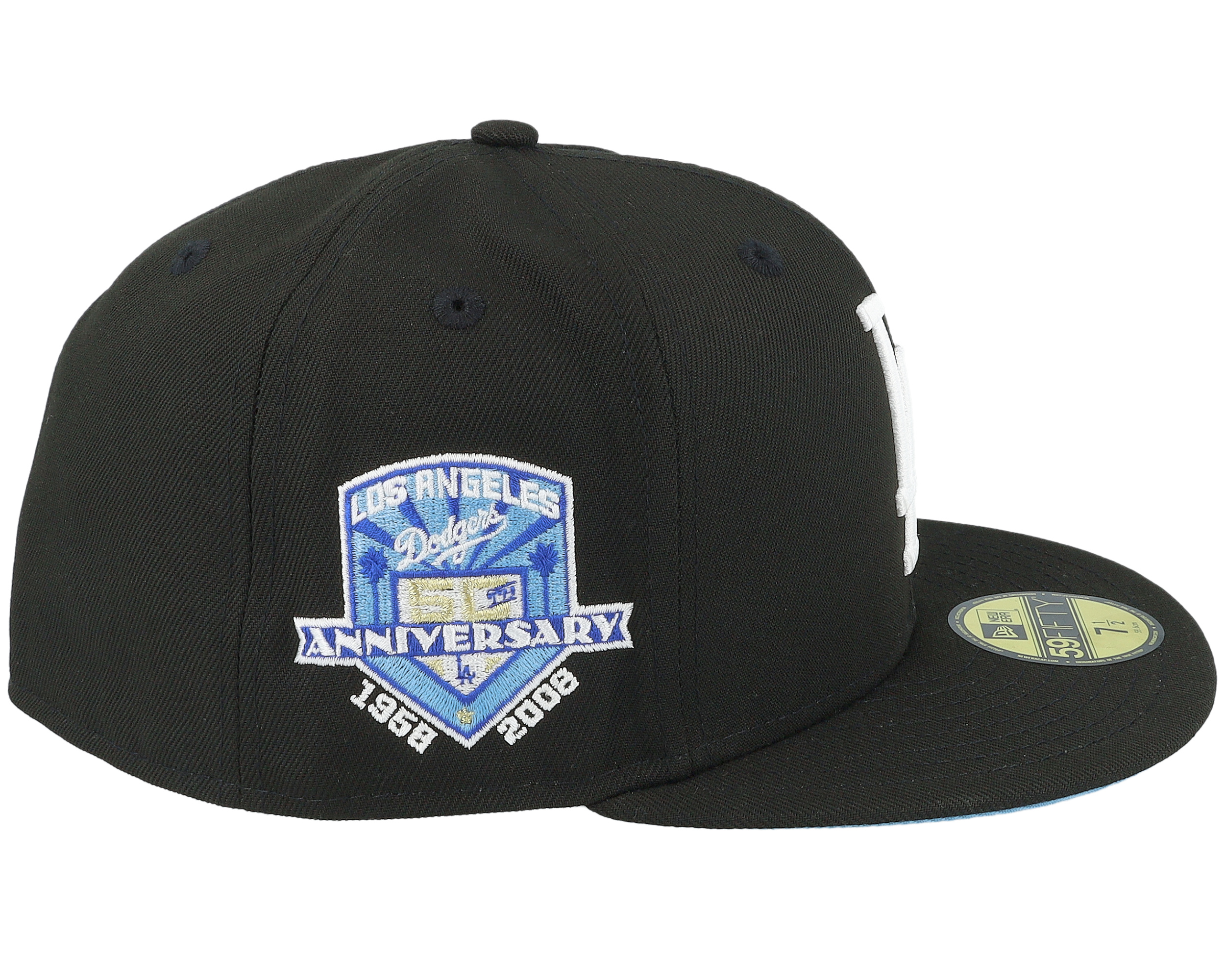 Los Angeles Dodgers Infinity Mega 59FIFTY Black/Sky Fitted