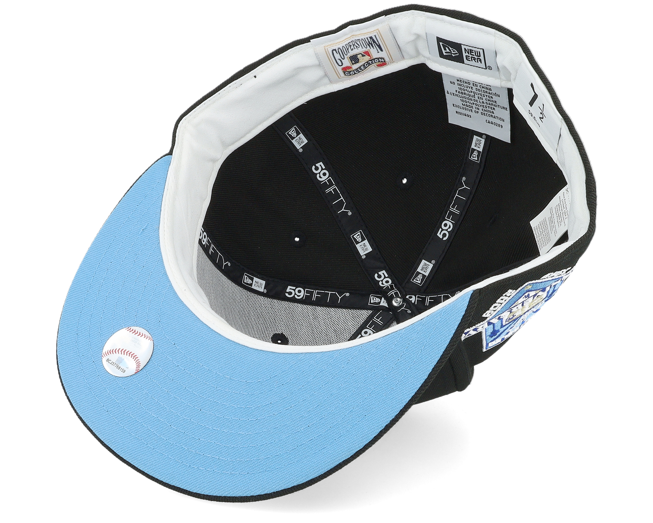 【海外限定】NEW ERA 59FIFTY Los Angeles Dodgers Black&Sky New Era LA Dodgers Black 59FIFTY Hat Size 7 3/4 Sky Blue UV