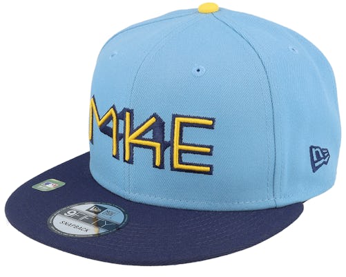 New Era - MLB Blue snapback Cap - Milwaukee Brewers MLB21 City Connect Off 9FIFTY Blue/Navy Snapback @ Hatstore
