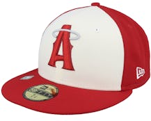 Los Angeles Angels MLB21 City Connect 59FIFTY Off White/Red Fitted - New Era