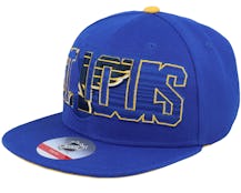 Mitchell & Ness St Louis Blues Snapback Hat - Off-White, Royal