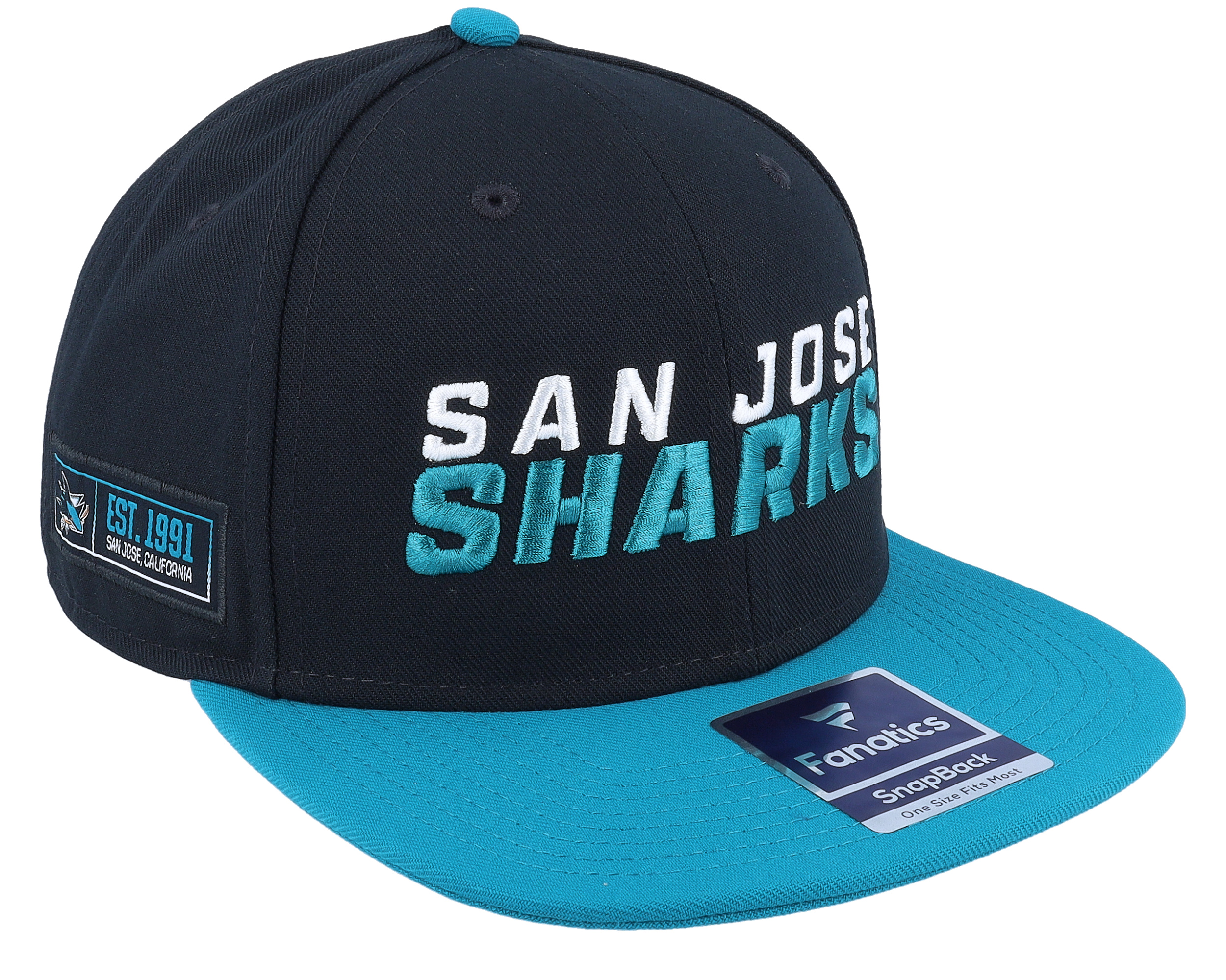 San Jose Sharks Mitchell & Ness Vintage Fitted Hat - Teal