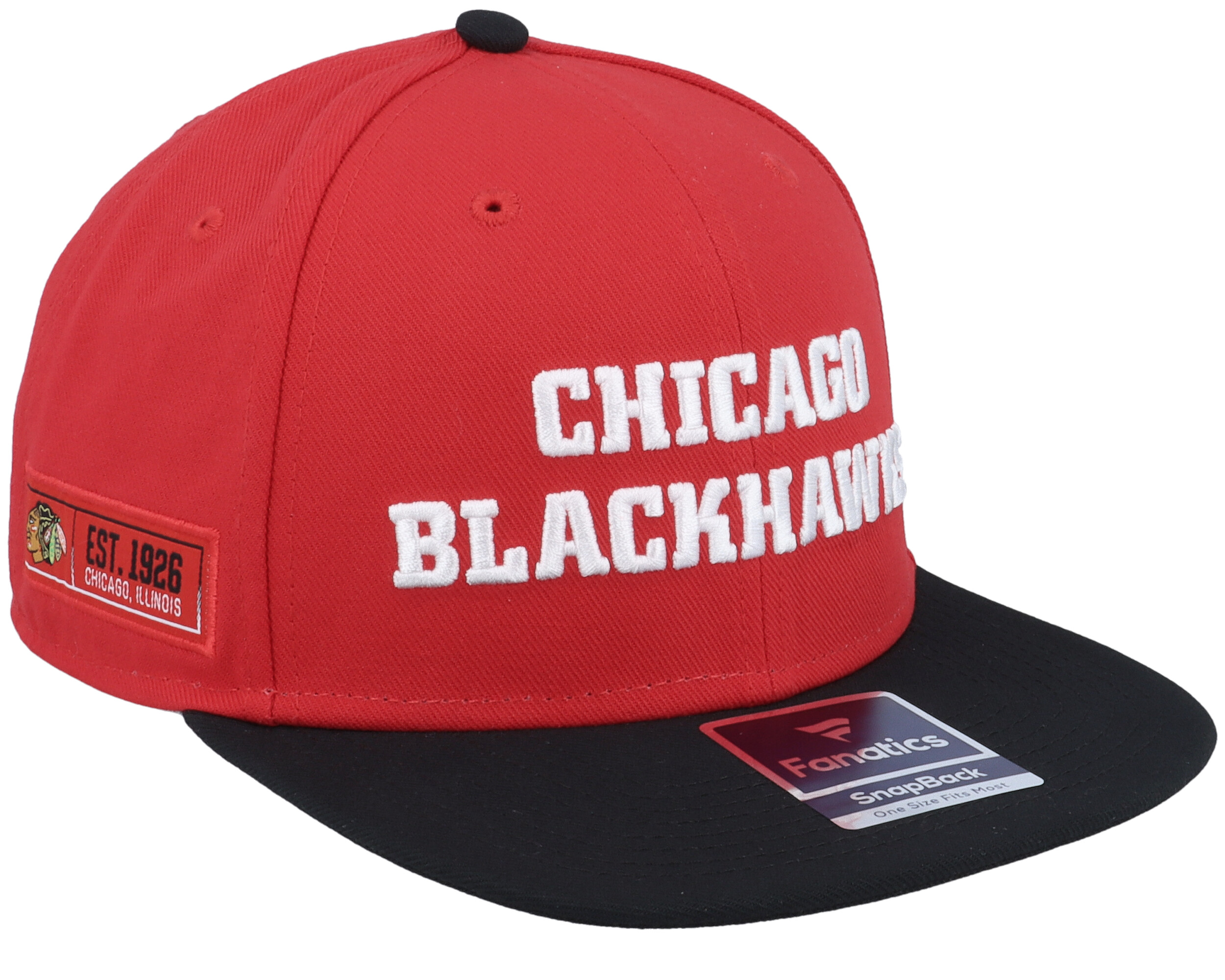 New Era 59Fifty Chicago Blackhawks Fitted Hat Black Scarlet Red