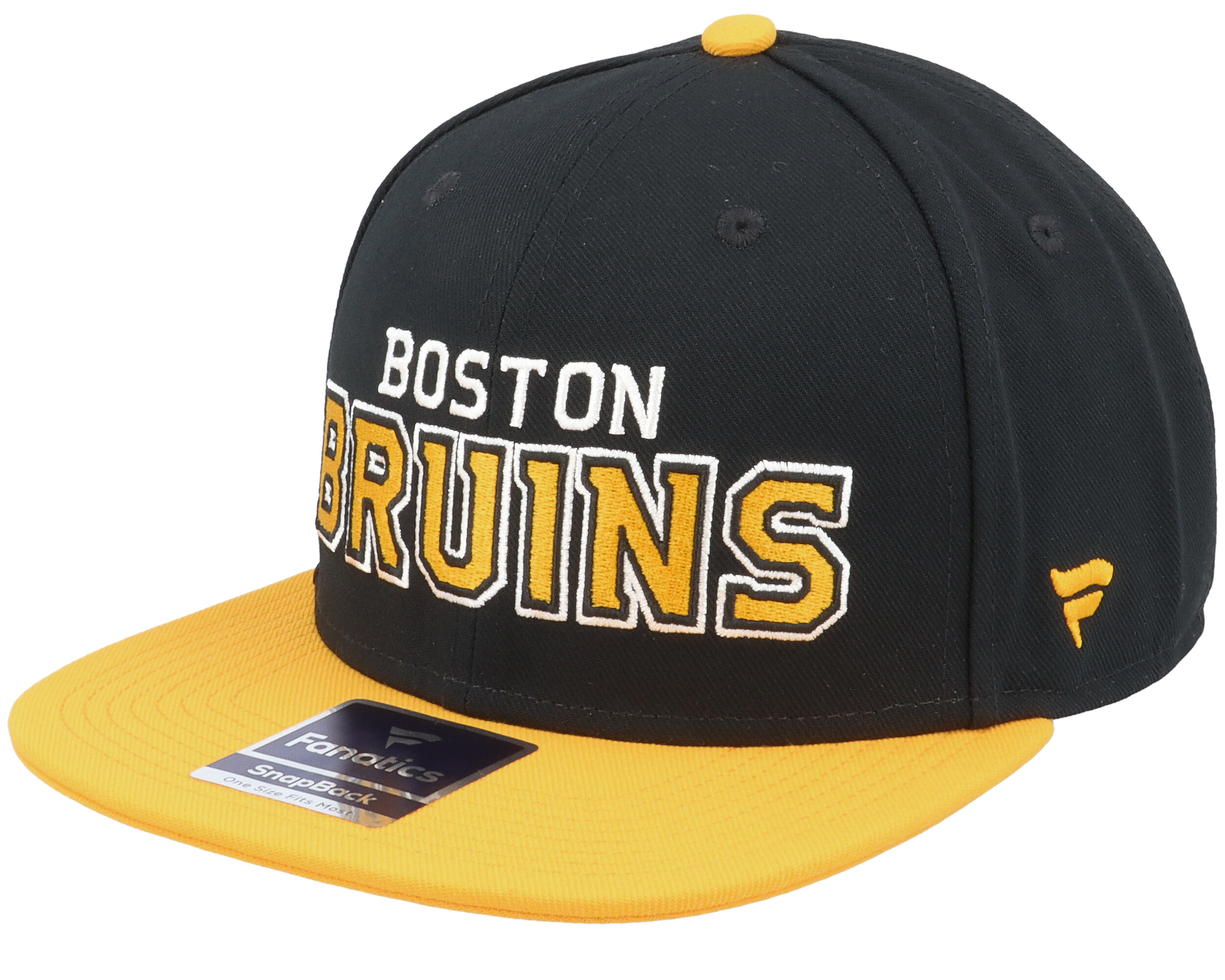 Boston Bruins Iconic Color Blocked Black/Gold Snapback - Fanatics