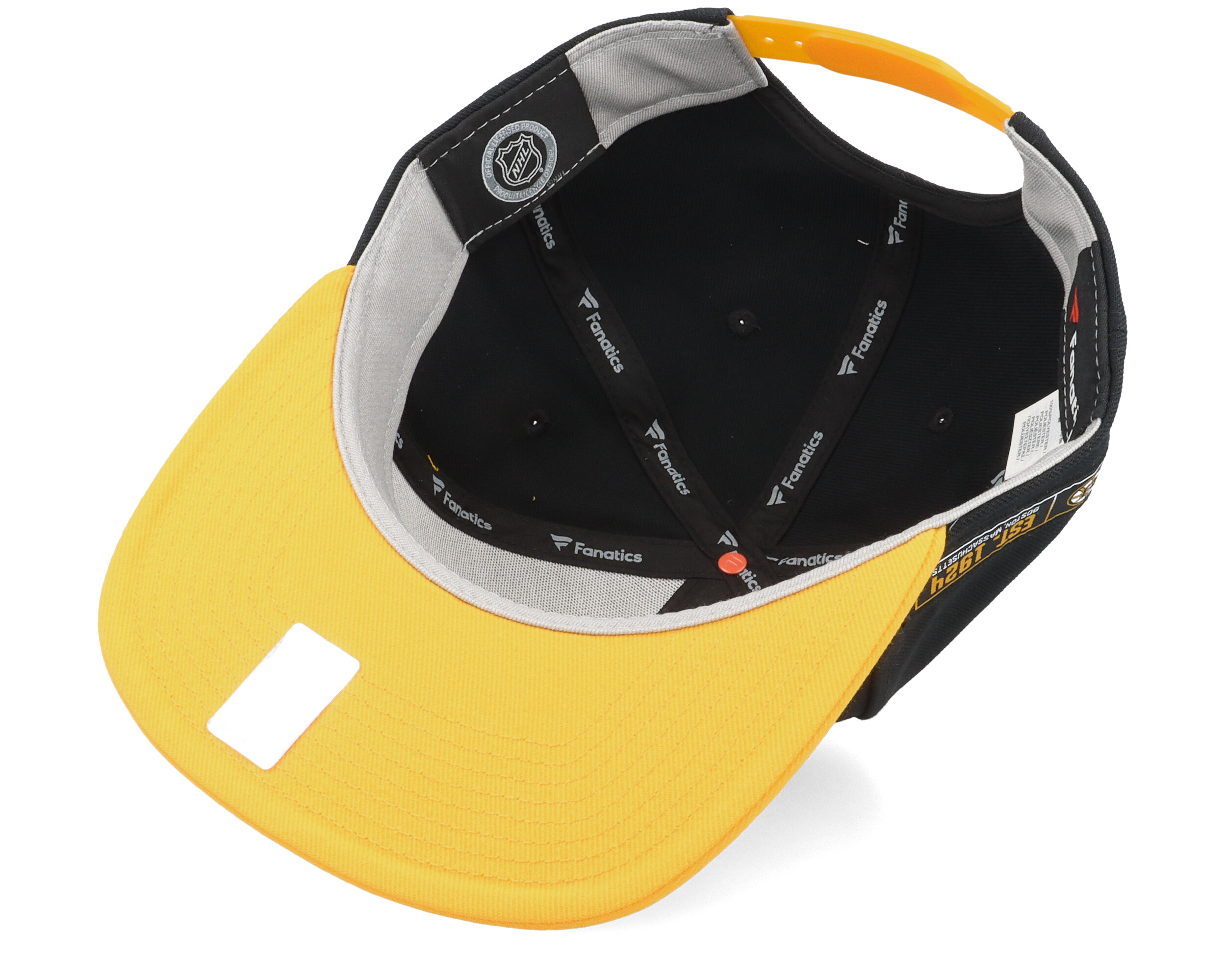 Boston Bruins Iconic Color Blocked Black/Gold Snapback - Fanatics