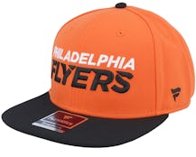 Philadelphia Flyers Iconic Color Blocked Dark Orange/Black Snapback - Fanatics