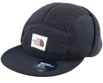 Cragmont Fleece Black Ballcap 5-Panel Ear Flap