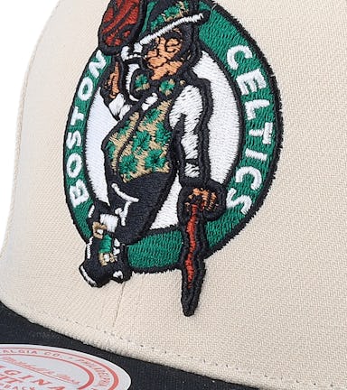 Boston Celtics 50th Off White/Black Snapback - Mitchell & Ness