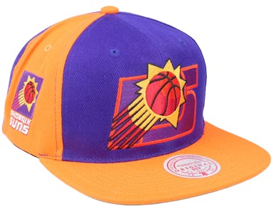Phoenix Suns Rear Script Deadstock Purple/orange Snapback - Mitchell & Ness