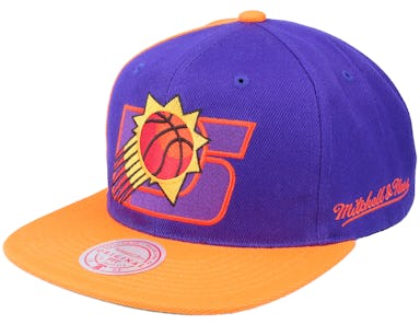 Phoenix Suns Rear Script Deadstock Purple/orange Snapback - Mitchell & Ness