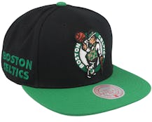 Boston Celtics Side Core 2.0 Black/Green Snapback - Mitchell & Ness