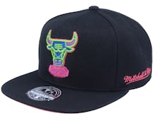 Chicago Bulls Nba Color Bomb Black Fitted - Mitchell & Ness