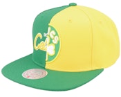 Boston Celtics Split Crown Green/Yellow Snapback