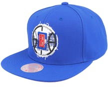 Los Angeles Clippers Embroidery Glitch Blue Snapback - Mitchell & Ness