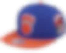 New York Knicks Patch Overload Blue/Orange Snapback - Mitchell & Ness